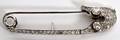 14KT WHITE GOLD  PAVE DIAMOND PIN