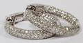 270CT DIAMOND INSIDE OUT HOOP EARRINGS PAIR