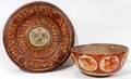 061198 PRECOLUMBIAN PAINTED POTTERY BOWL  PLATE