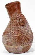 061188 PRECOLUMBIAN POTTERY FIGURAL WATER VESSEL