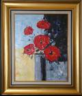 060144 VAN BURGH OIL ON CANVAS FLORAL STILL LIFE