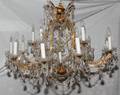 052174 CRYSTAL 16 LIGHT CHANDELIER H 26 DIA 38