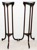 052159 JOHAN TAPP MAHOGANY PEDESTALS PAIR H 43