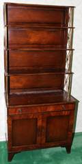 052148 SAHON NY MAHOGANY  OAK BOOK CABINET H 71