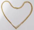 051213 14KT YELLOW GOLD  DIAMOND NECKLACE L 18