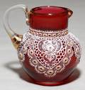 051200 MOSER RUBY LACE MINIATURE PITCHER H 2 13