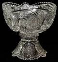 051195 CUT GLASS PUNCH BOWL ON STAND C 1900