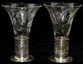 051190 WEBSTER CO STERLING  CRYSTAL VASES C 1930