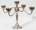 051185 STERLING 5 LIGHT CANDELABRUM BY DURGIN H 9