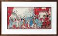 042144 JAPANESE UKIYOE COLOR WOODBLOCK TRIPTYCH