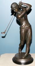 040120 BRONZE SCULPTURE OF A GOLFER MODERN