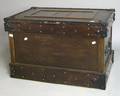 Pine and wrought iron tool chest