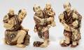 031273 JAPANESE CARVED  POLYCHROME IVORY NETSUKES
