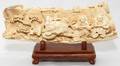 031261 CHINESE CARVED IVORY PANEL H 3 L 10