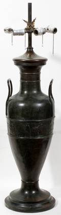 022218 BRONZE CLASSICAL STYLE URN NOW LAMP H 2940