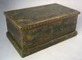 Painted pine document box mid 19th c