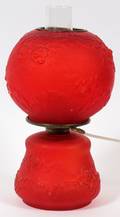 VICTORIAN MOLDED GLASS OIL LAMP