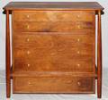 CONTEMPORARY WALNUT SIX DRAWER DRESSER