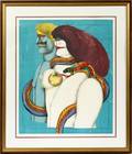 RICHARD LINDNER COLOR LITHOGRAPH ADAM AND EVE
