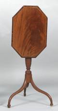 New England Federal mahogany candlestand ca 1810