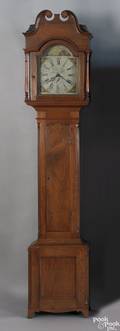 Pennsylvania Chippendale walnut tall case clock late 18th c