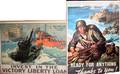 060178 WWI  WWII LIBERTY LOAN  ENLISTMENT POSTERS