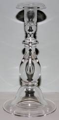 052199 STEUBEN GLASS TEARDROP CANDLESTICK H 9