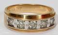 050155 MENS 14KT YELLOW GOLD  DIAMOND RING