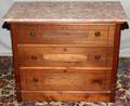 050126 EASTLAKE STYLE THREE DRAWER MARBLE TOP DRESSER