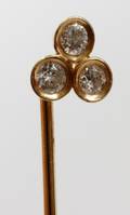042190 YELLOW GOLD  DIAMOND STICK PIN 2 12