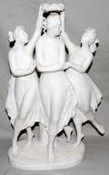 040128 MARBLE SCULPTURE THREE GRACES UNSIGNED