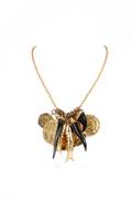 Kenneth Jay Lane Gold Tone Sea Life Charm Necklace