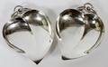 TIFFANY  CO STERLING LEAF DISHES TWO