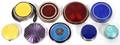 ENAMELED SILVER COMPACTS C 1930S NINE