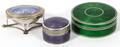 ENAMELED SILVER DRESSER BOXES C 1940 THREE
