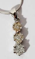 061287 14KT GOLD  DIAMOND PENDANT WNECKLACE L 17