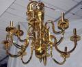060231 BRASS TWELVELIGHT TWO TIER CHANDELIER H 24