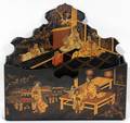 060219 JAPANESE STYLE LACQUERED WOOD LETTER HOLDER