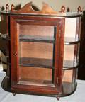 060215 MAHOGANY HANGING CURIO SHELF H 22