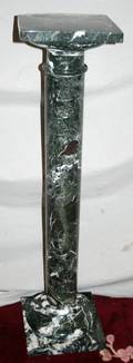 060207 BLACK MARBLE PEDESTAL WITH WHITE VEINING