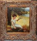 052258 DETTER OILCANVAS 24 X 20 LITTLE GIRL 