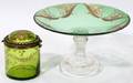 051300 VICTORIAN GLASS DRESSER BOX  CRYSTAL  COMPOTE