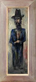 042240 ISAAC LICHTENSTEIN OIL ON BOARD STANDING MAN