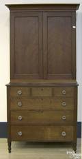 Pennsylvania Sheraton cherry 2part wall cupboard