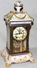 040194 ANSONIA CLOCK CO HAND PAINTED PORCELAIN CLOCK