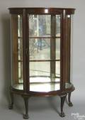 Depression era oak china cabinet