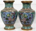 032214 CHINESE LARGE CLOISONNE VASES