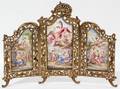 032208 VIENNESE HAND PAINTED ENAMEL MINIATURE SCREEN