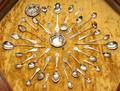 031323 STERLING COIN  SILVERPLATE SPOON COLLECTION