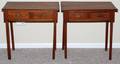 MAHOGANY TWODRAWER TABLES EARLY 19TH C TWO